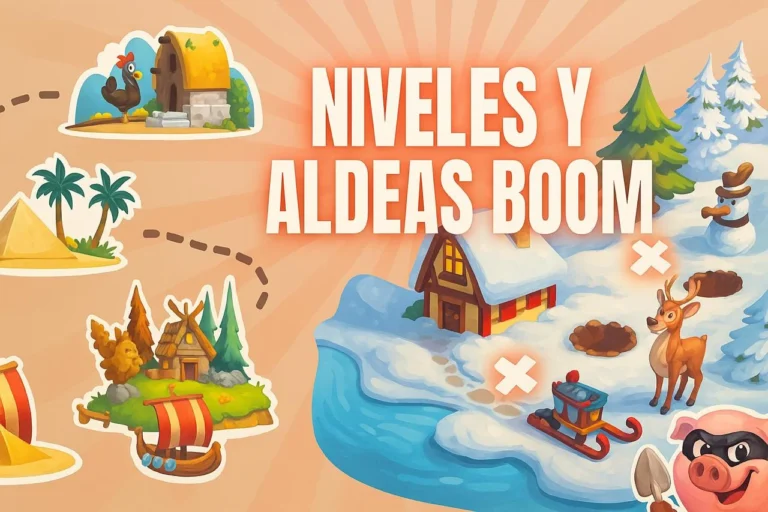 Niveles y Aldeas Boom del Coin Master